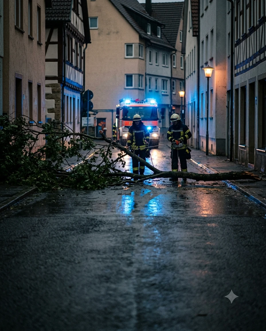Stuttgart'ta Fırtına: 50 Noktada Acil Müdahale