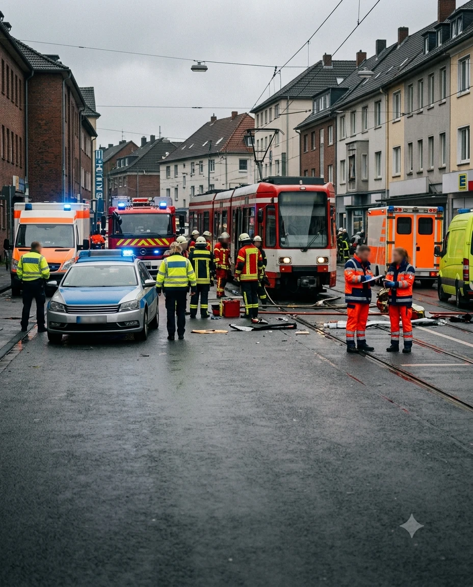 Gelsenkirchen'de Tramvay Kazası: 25 Yaralı