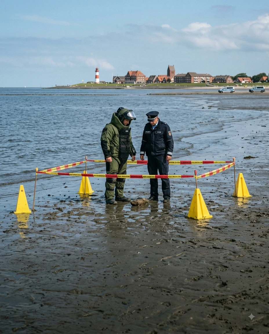 Büsum'da Tehlikeli Keşif: Wattenmeer'de II. Dünya Savaşı Mühimmatı Bulundu