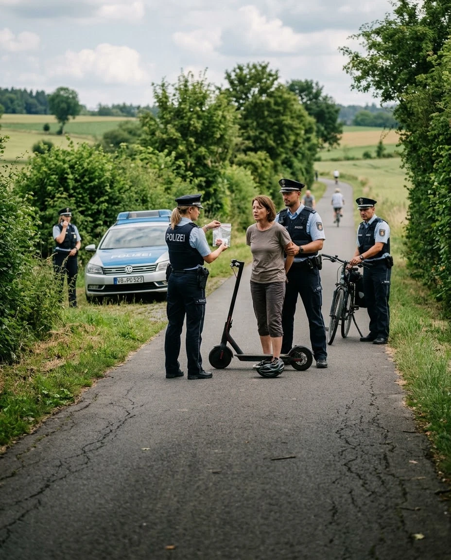 Warburg'da E-Scooter ile 70 km Hız: Silah ve Uyuşturucu Yakalandı
