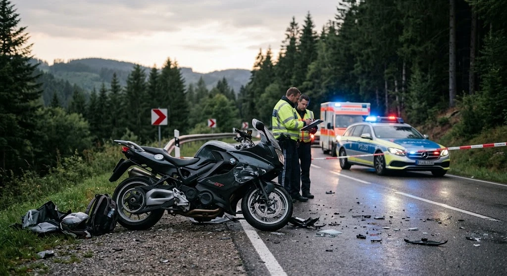 Bernau'da Motosiklet Kazası: 1 Ölü, 4 Yaralı