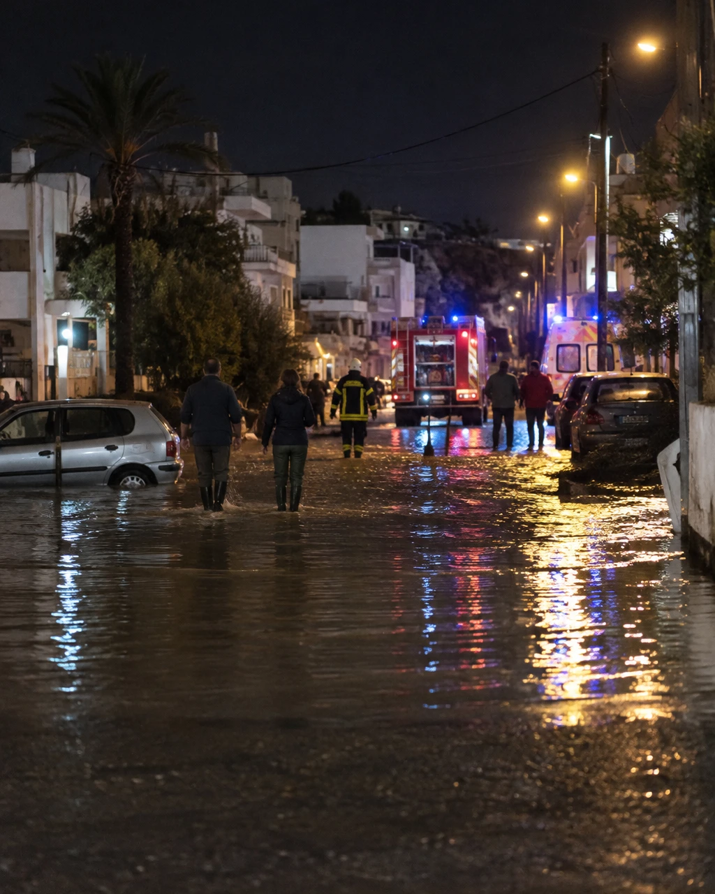 İspanya ve Rodos'ta Fırtına Can Aldı: Girit'te Sel Araçları Sürükledi