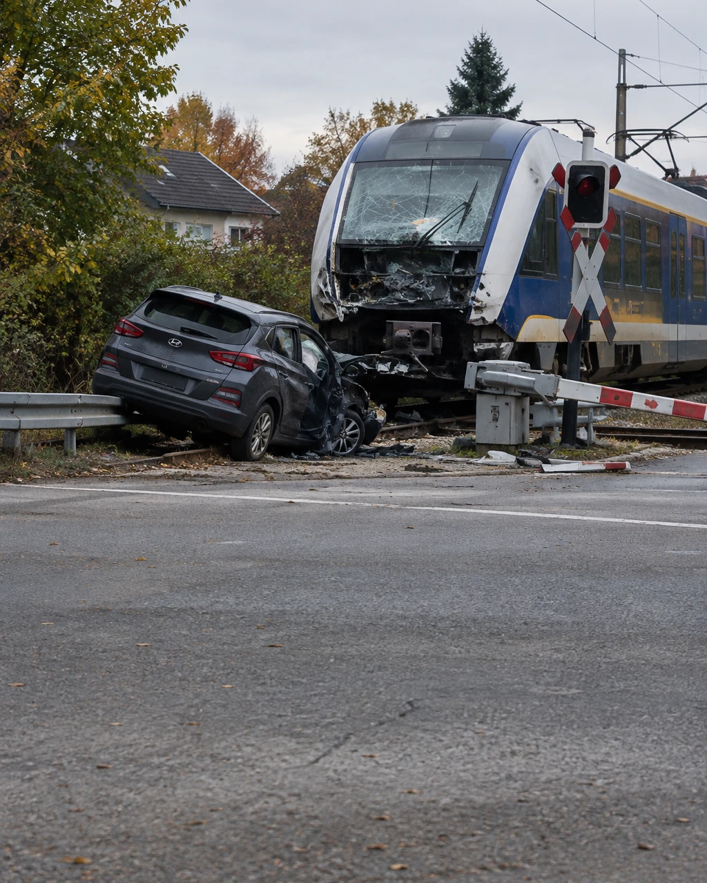 Oberhaching'de Hemzemin Geçit Kazası: Tren Otomobile Çarptı, Sürücü Ağır Yaralandı